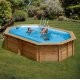 Piscine bois ovale SAFRAN 2 - 6,20x3,95 H: 1.36m