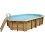 Piscine Bois Ovale AZURA 355X490 H1.30m Liner bleu