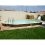 Piscine Bois ovale OCEA 400X610 H130 Liner Beige