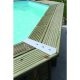 Piscine Bois ovale AZURA Ø410 H120 Liner bleu+BAB