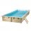 Piscine Bois rect AZURA 300X430 H1.26m Liner beig