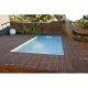 Piscine Bois rect AZURA 250X450 H1.26m Liner bleu