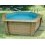 Piscine Bois ovale AZURA Ø410 H120 Liner bleu+BAB