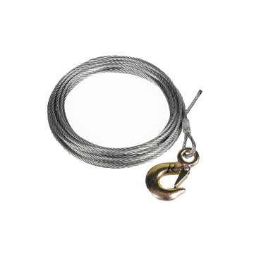cable acier 10 metre diam 5mm + crochets