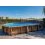 Piscine Bois Ovale AZURA 355X490 H1.20m Liner beig