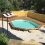 Piscine Bois ovale OCEA 355X550 H120 Liner beige