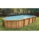 Piscine Bois ovale OCEA 470X860 H130 Liner Bleu